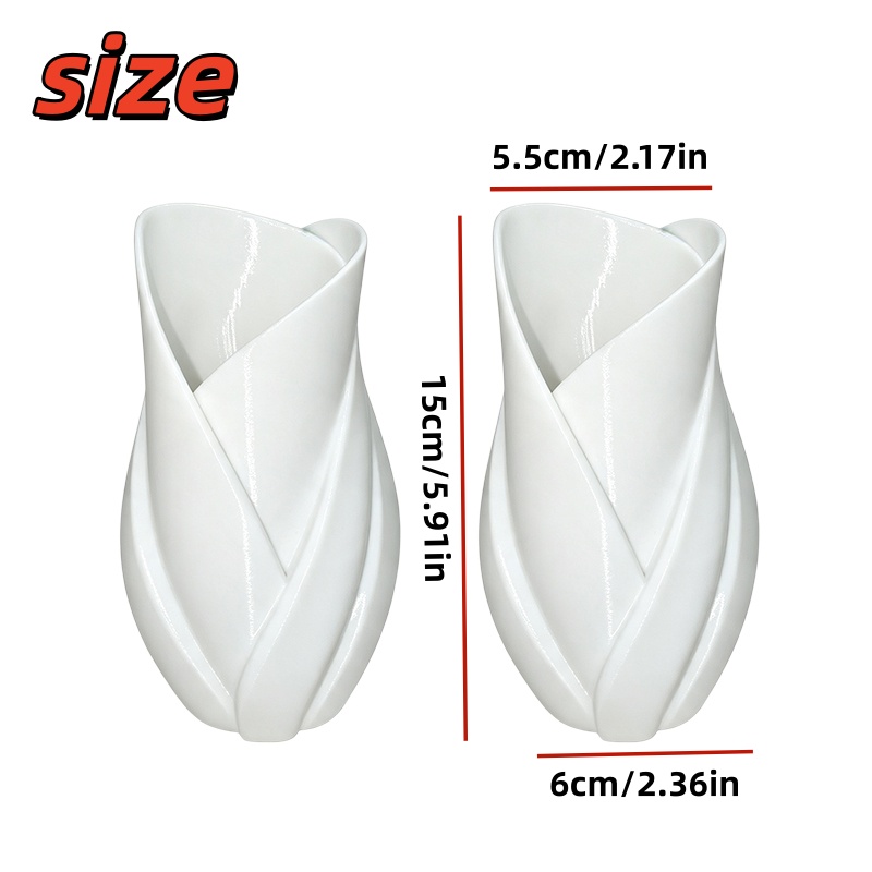 모던한 조각 디자인의 화병 2개 세트, 3D 프린팅 기 - Commercial Printing Shop 리뷰 및 가격