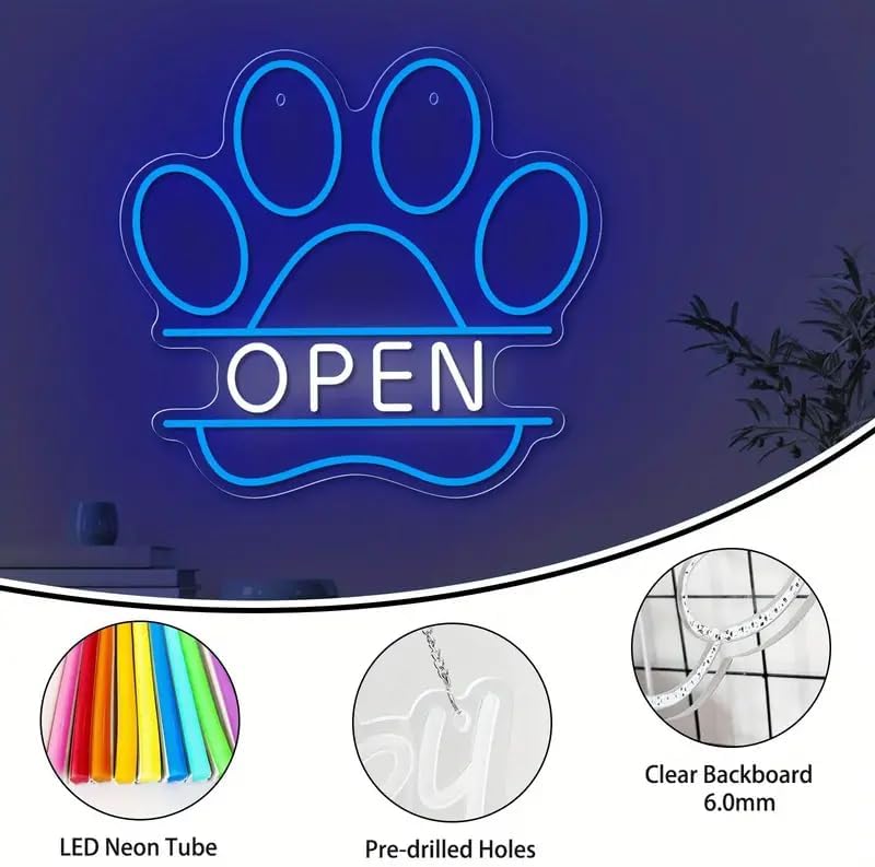 LED 네온 사인 USB 조광 가능 발 인쇄 