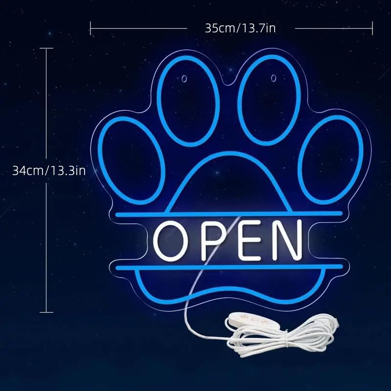 LED 네온 사인 USB 조광 가능 발 인쇄 